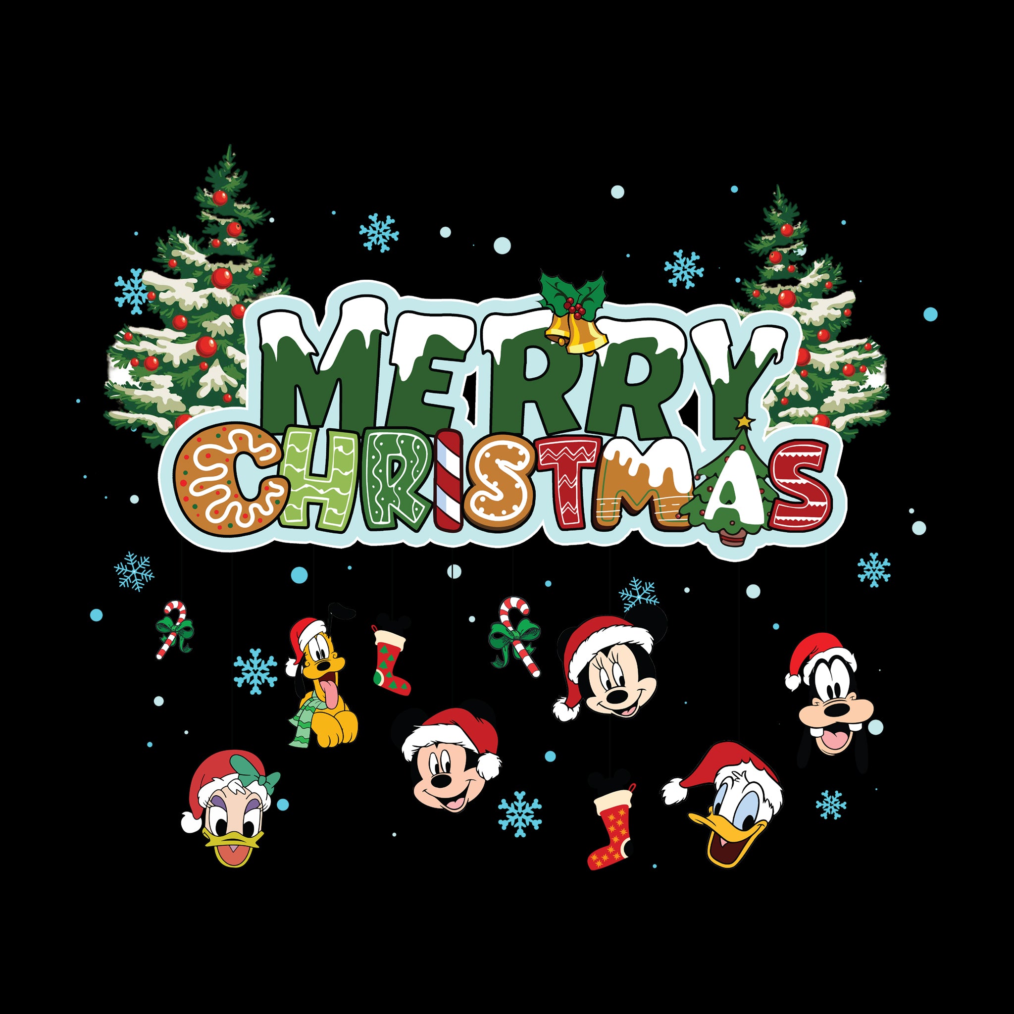 Merry Christmas Mickey Faces