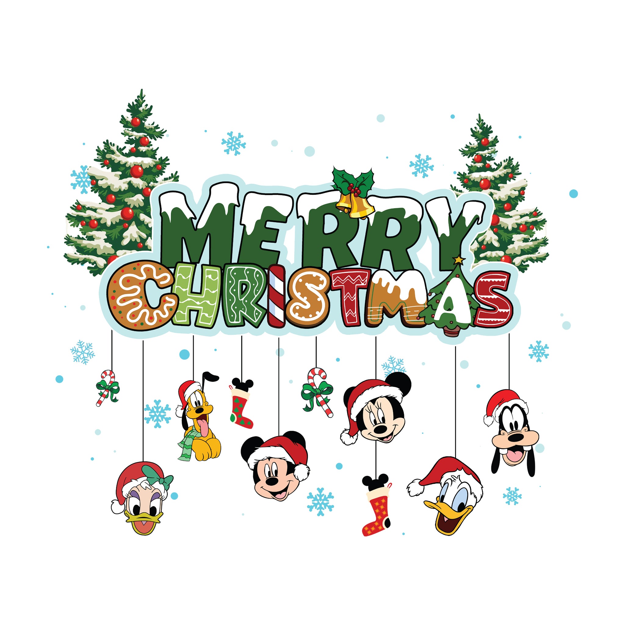 Merry Christmas Mickey Faces