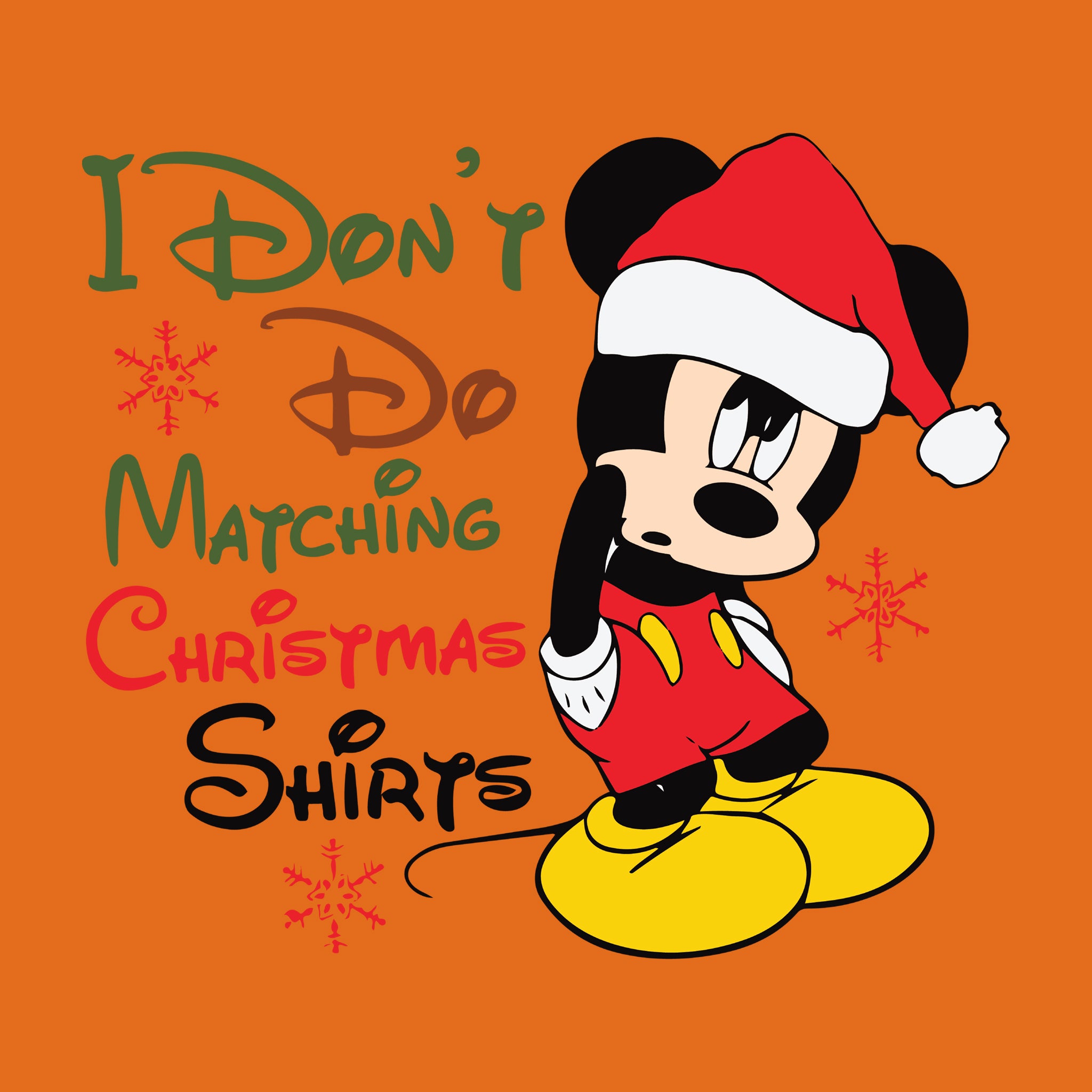 Mickey I Don't Do Matching Shirts