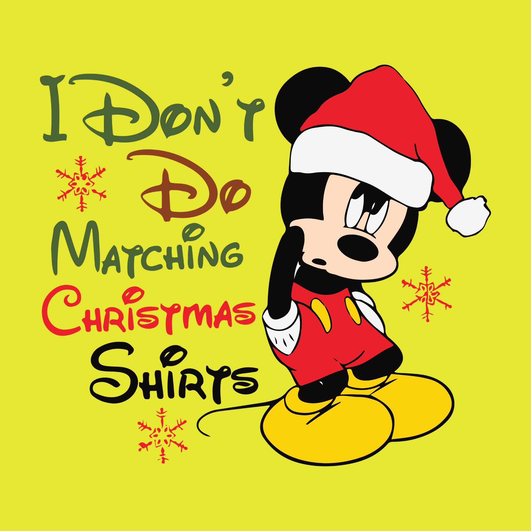 Mickey I Don't Do Matching Shirts