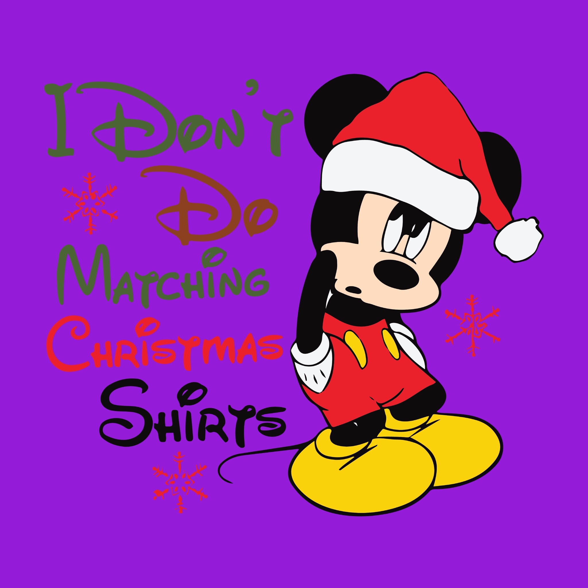 Mickey I Don't Do Matching Shirts