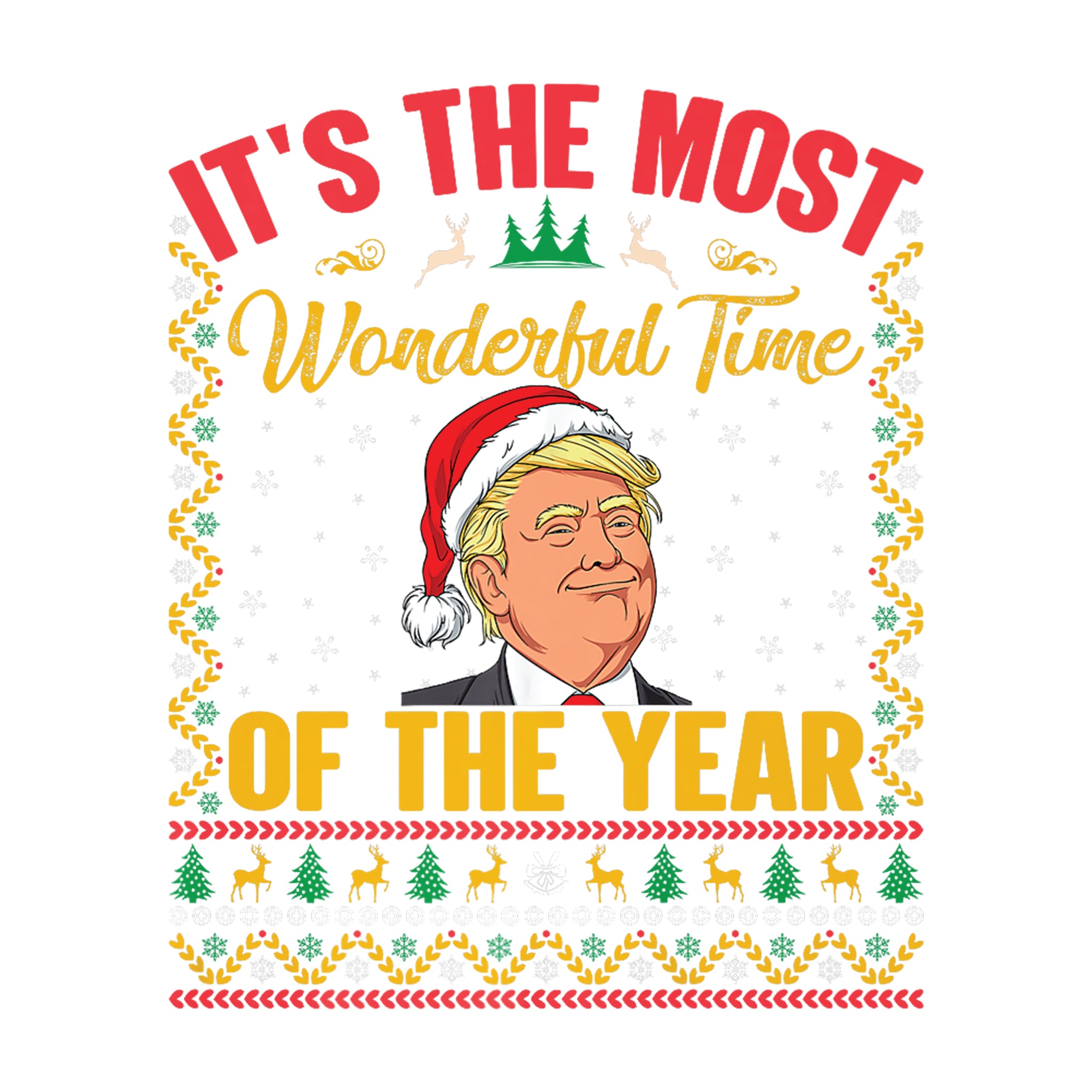 Most Wonderful Time Trump Ugly Sweater