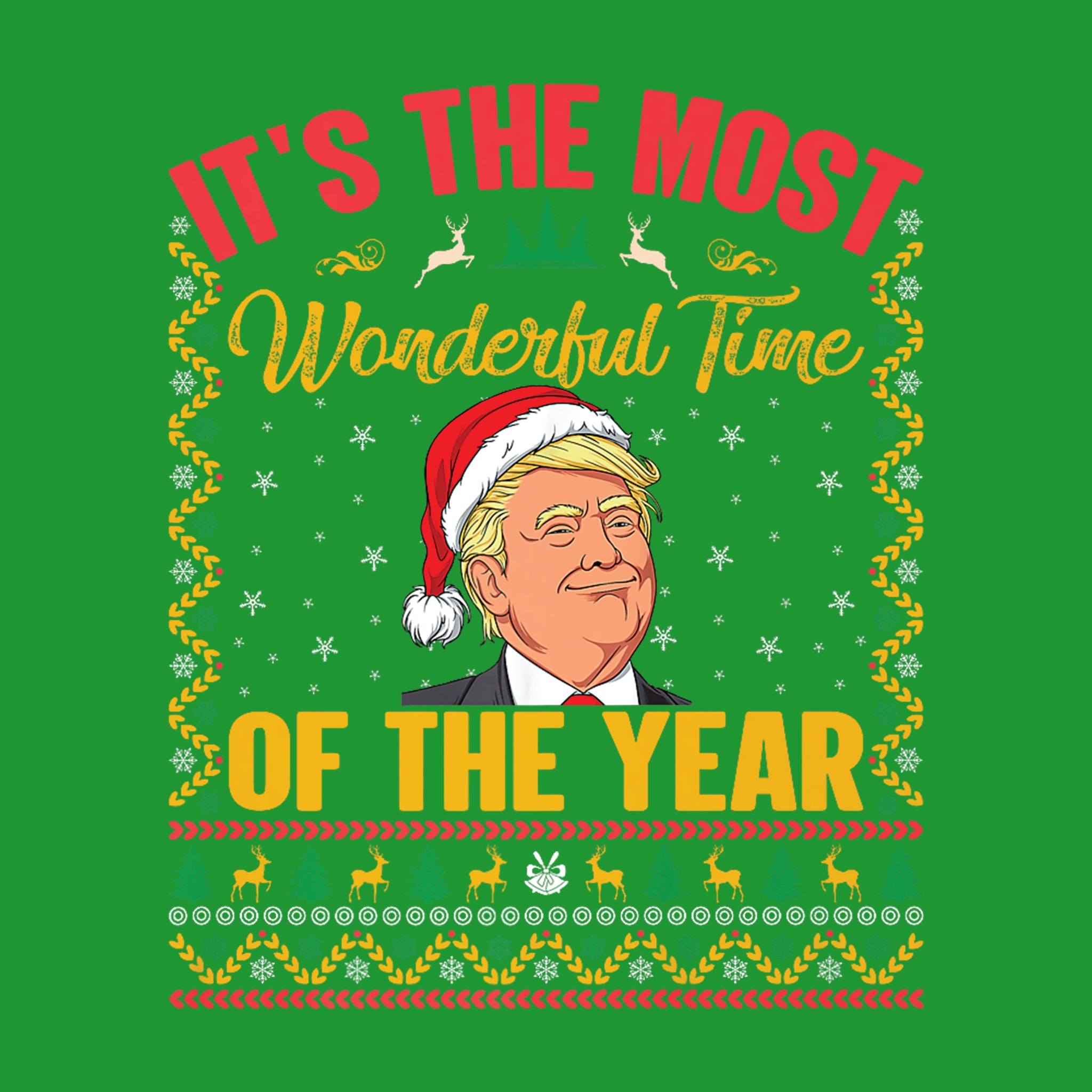 Most Wonderful Time Trump Ugly Sweater