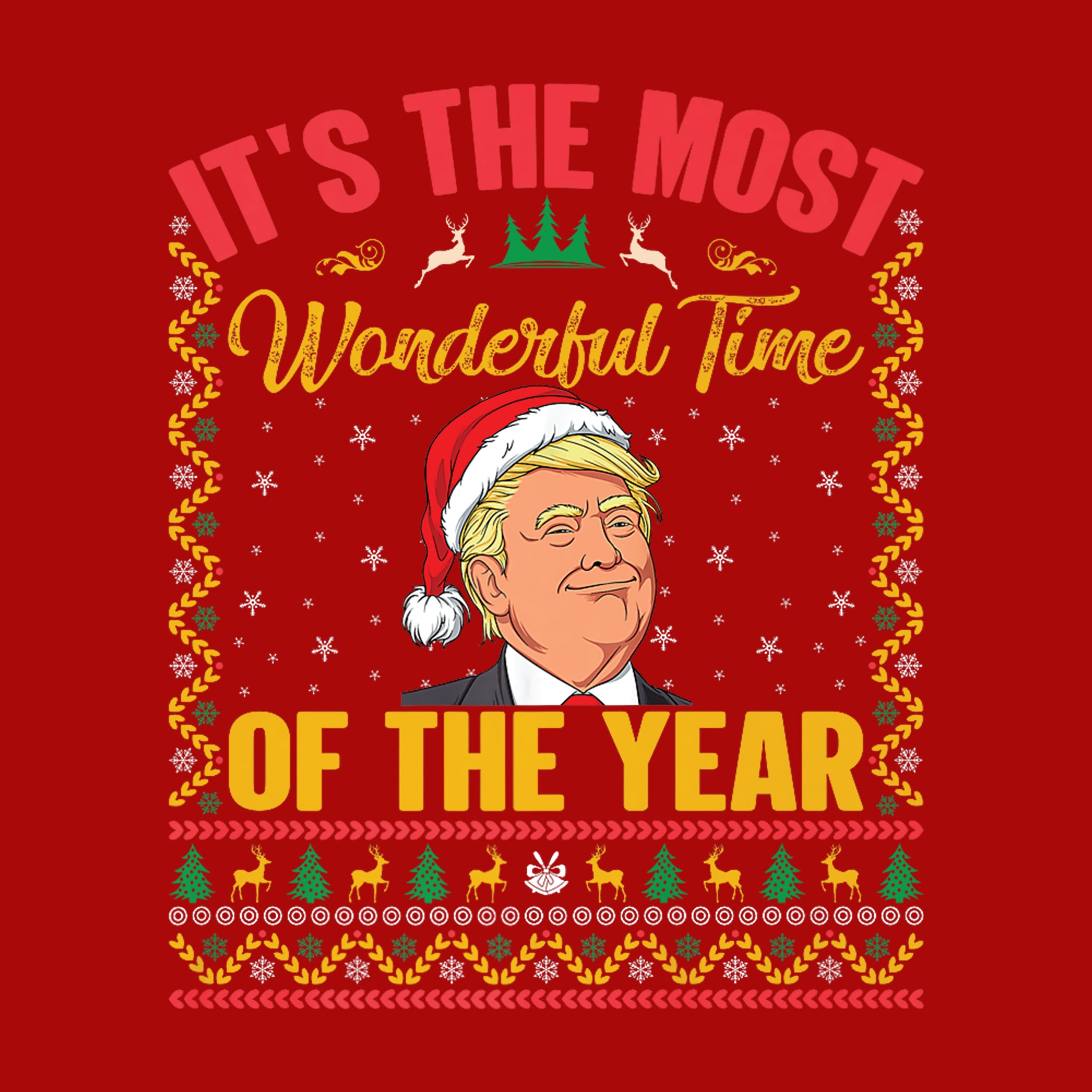 Most Wonderful Time Trump Ugly Sweater