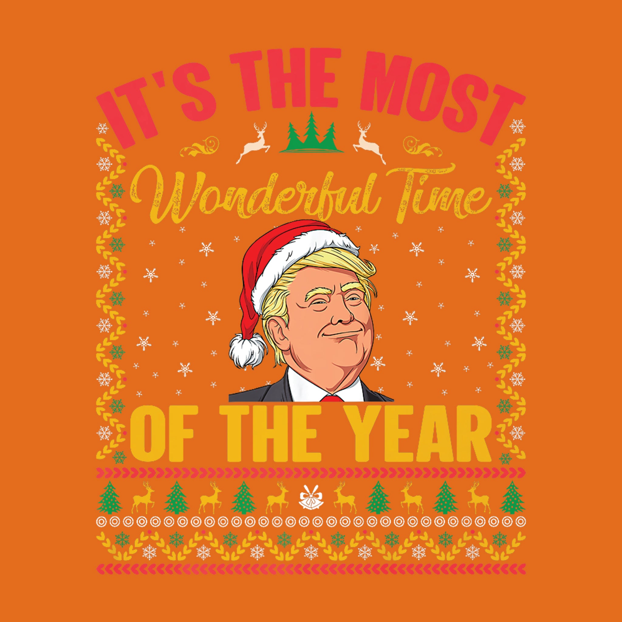 Most Wonderful Time Trump Ugly Sweater