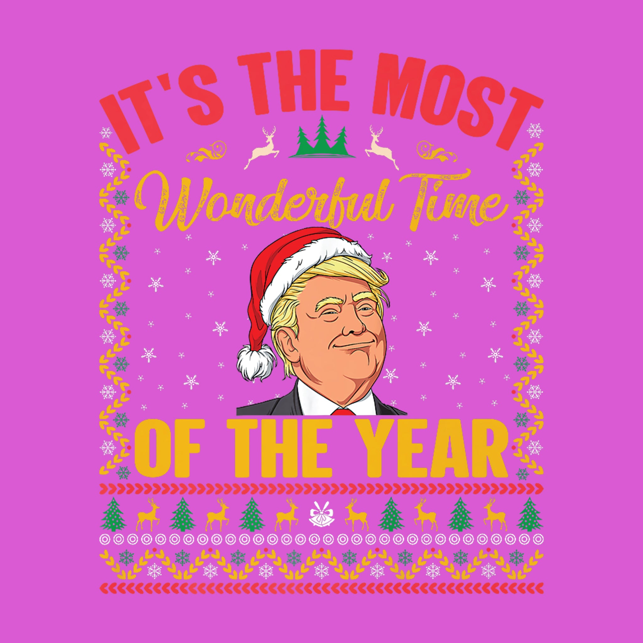 Most Wonderful Time Trump Ugly Sweater