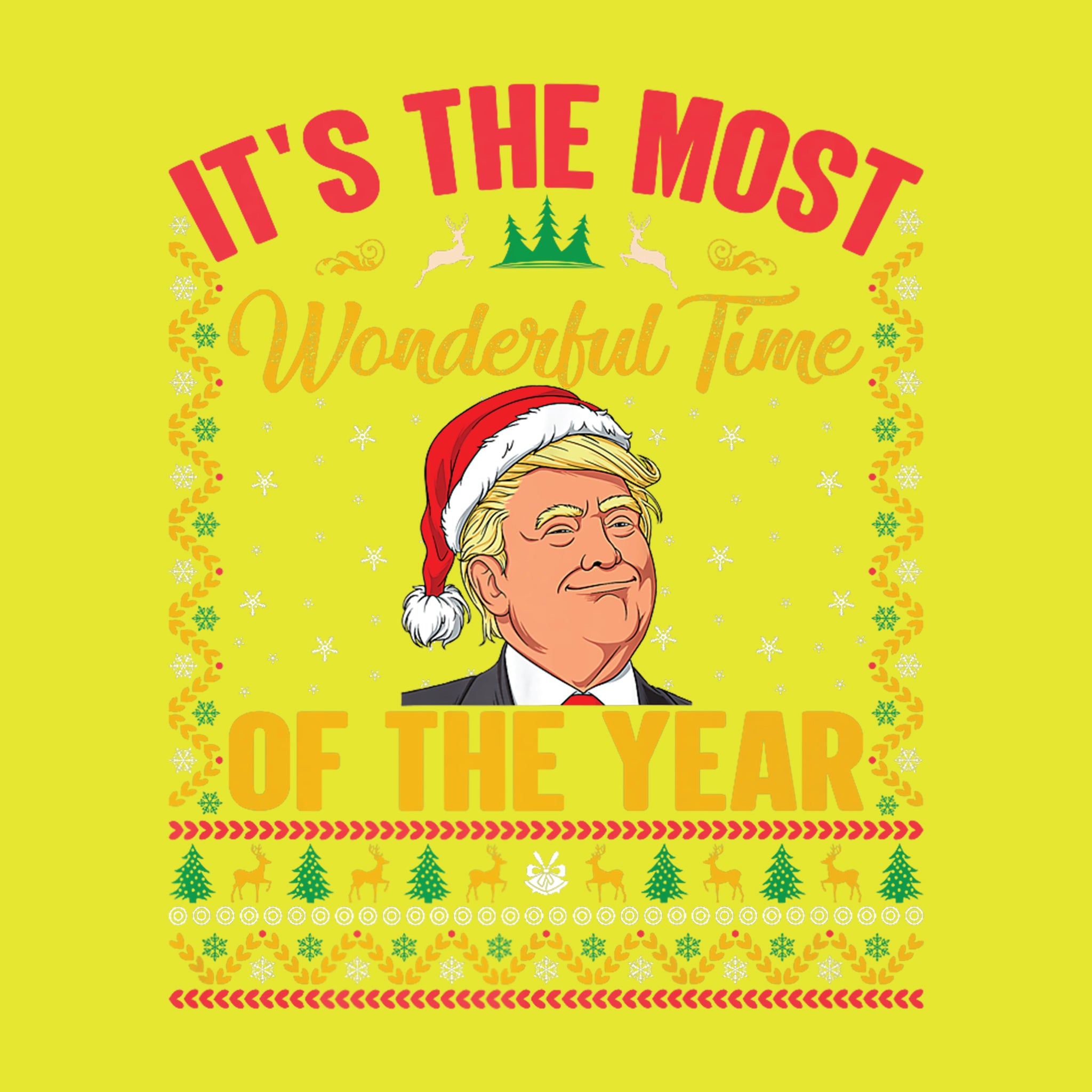 Most Wonderful Time Trump Ugly Sweater