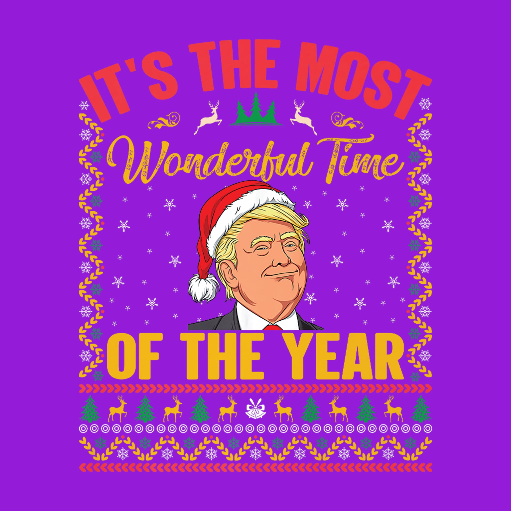 Most Wonderful Time Trump Ugly Sweater