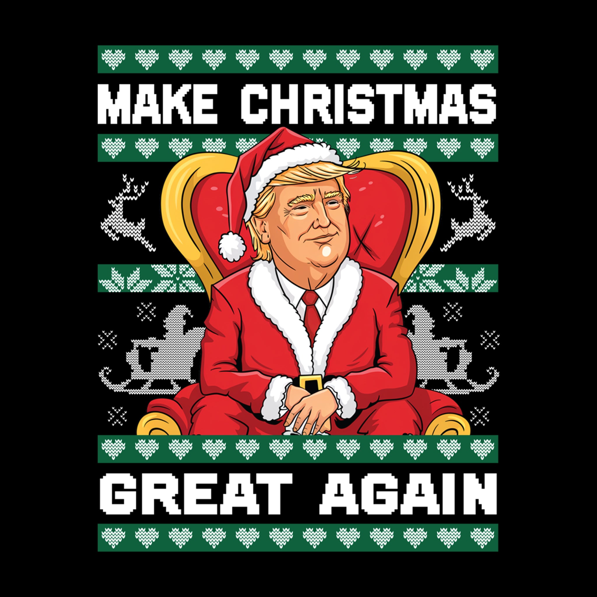 Make Christmas Great Again Throne Ugly Sweater