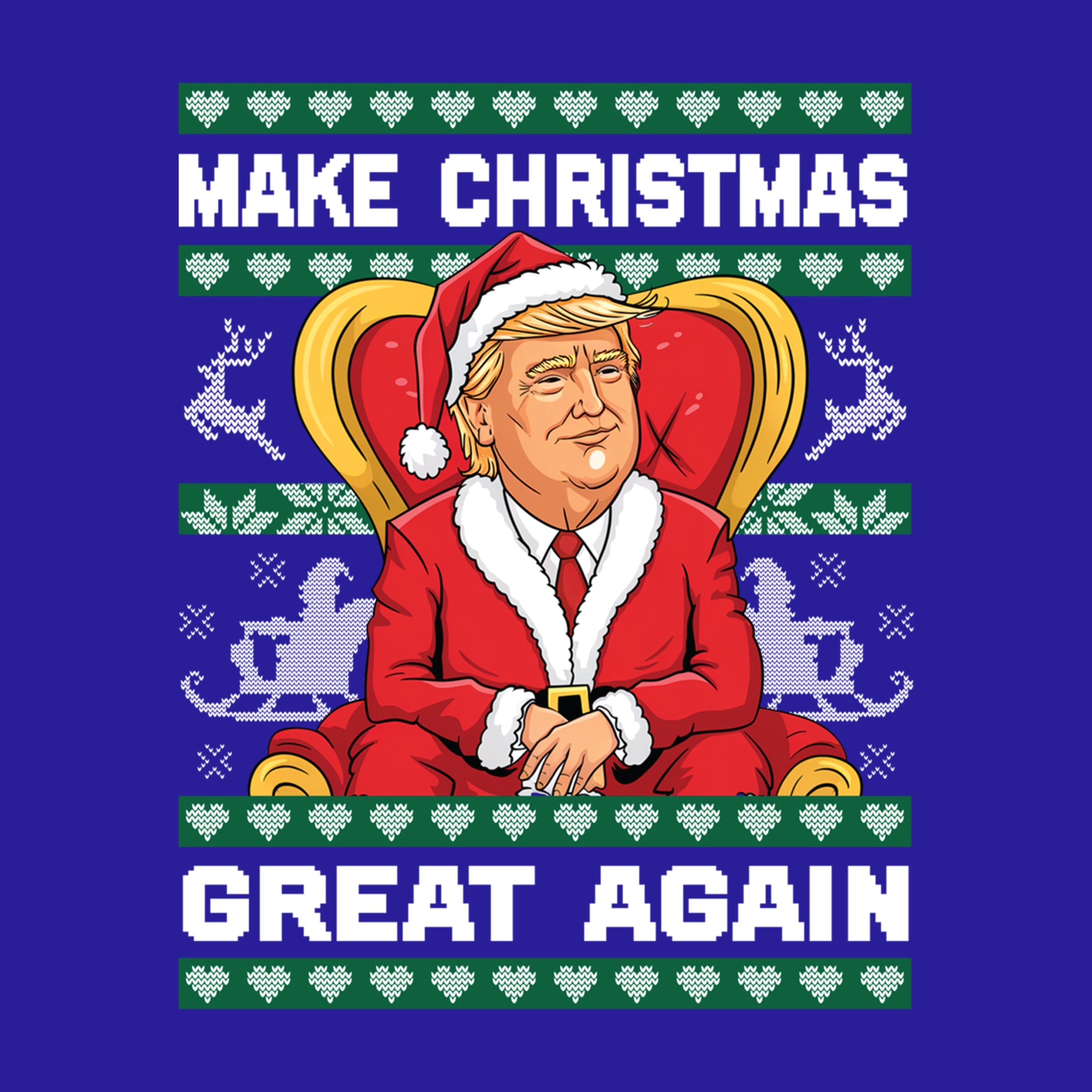 Make Christmas Great Again Throne Ugly Sweater