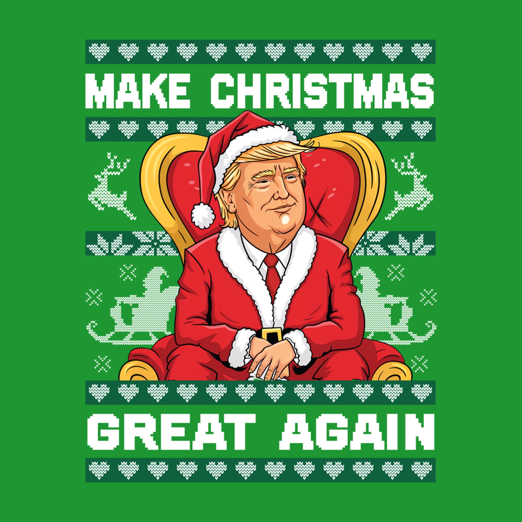 Make Christmas Great Again Throne Ugly Sweater