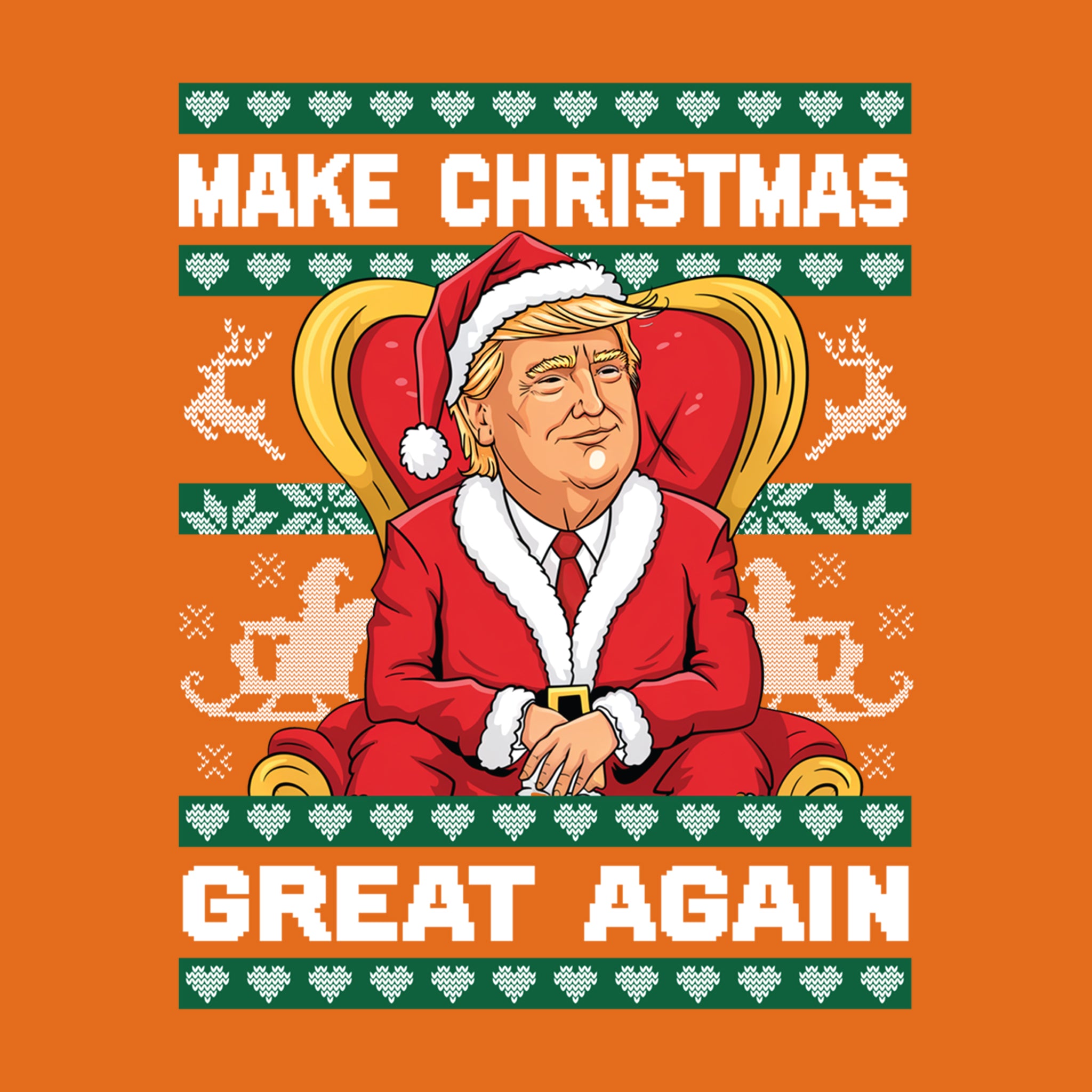 Make Christmas Great Again Throne Ugly Sweater