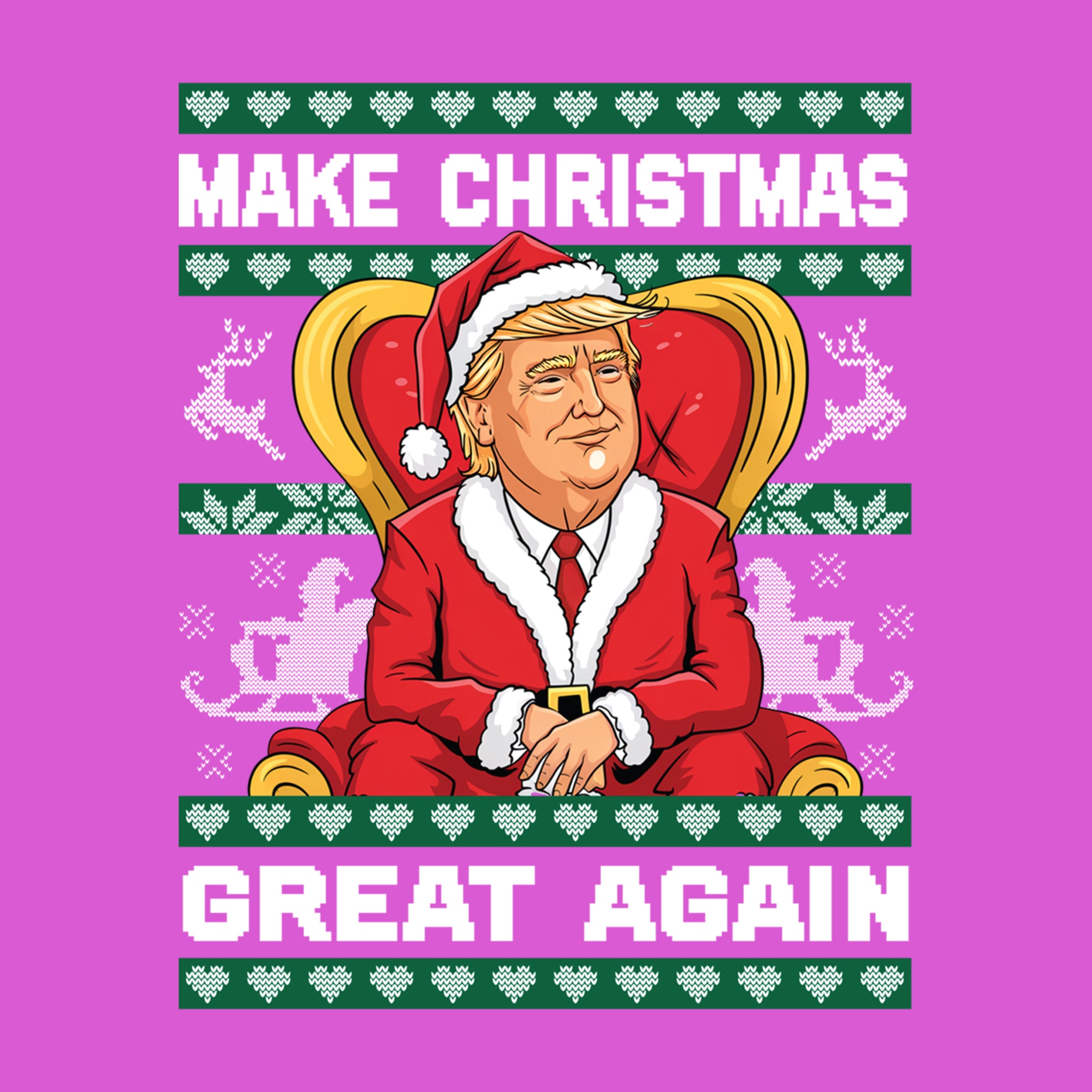 Make Christmas Great Again Throne Ugly Sweater