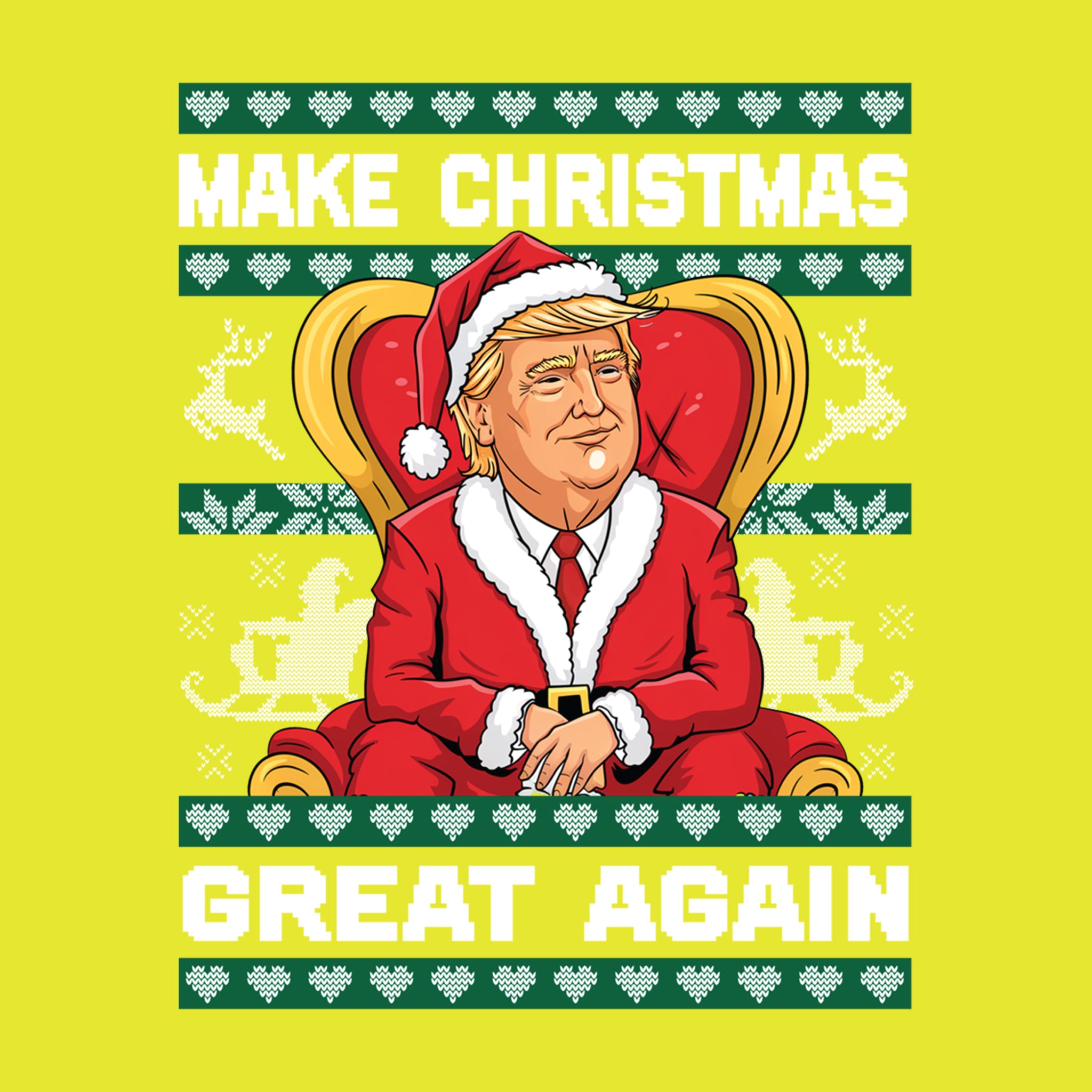 Make Christmas Great Again Throne Ugly Sweater