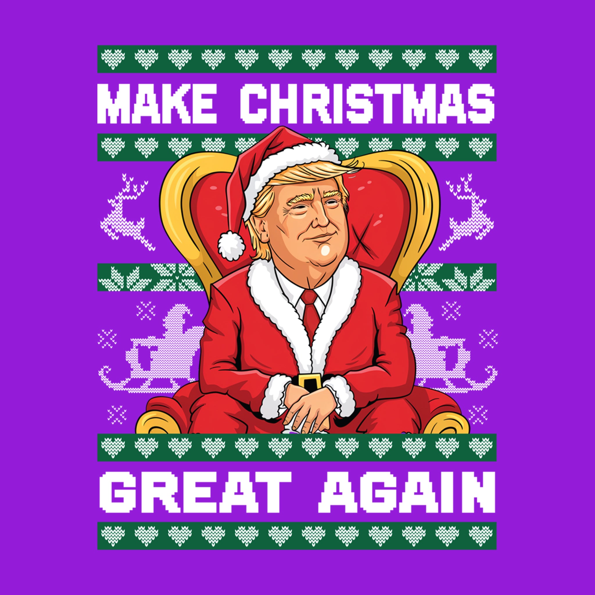 Make Christmas Great Again Throne Ugly Sweater