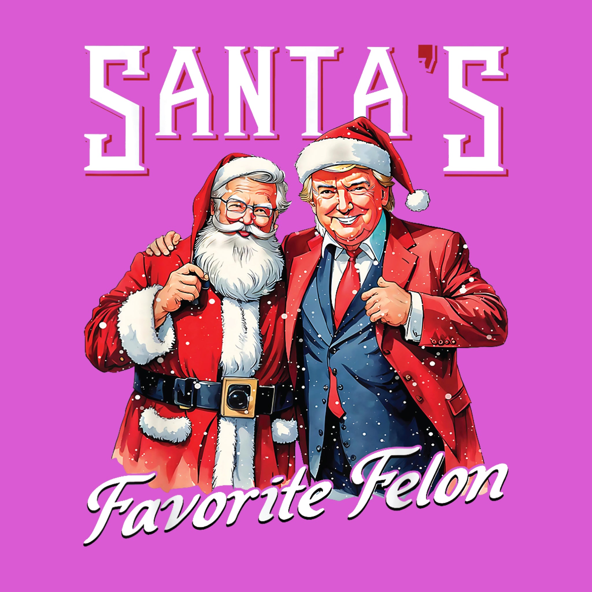 Santa's Favorite Felon White