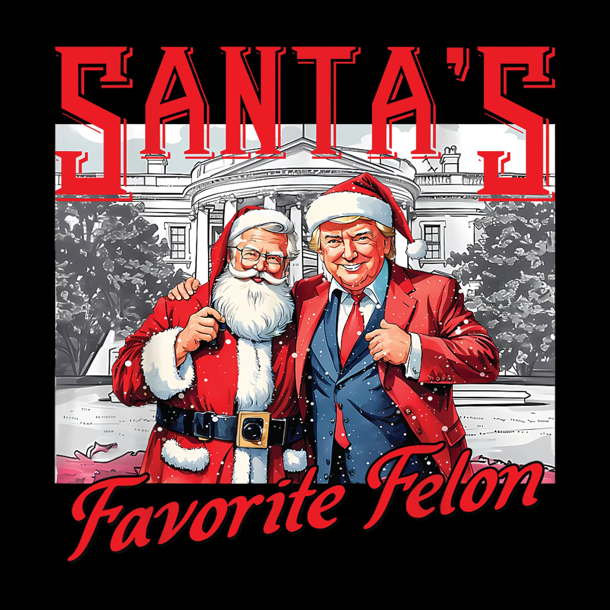 Santa's Favorite Felon Red